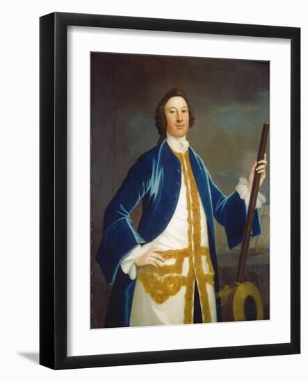 Unidentified British Naval Officer, c.1745-John Wollaston-Framed Giclee Print