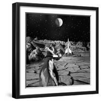 Unidentified Dancers on Set of Film 'Destination Moon', 1950-Allan Grant-Framed Photographic Print