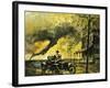 Unidentified Driver of Car with Tornado in Background-null-Framed Giclee Print