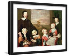 Unidentified Family Portrait, Traditionally Thought to Be That of Sir Thomas Browne, Mid 1640s-William Dobson-Framed Giclee Print