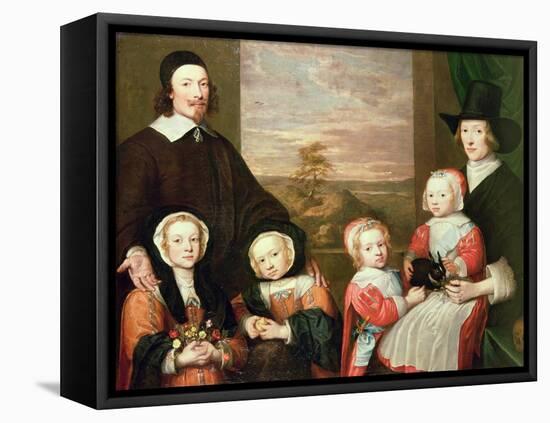 Unidentified Family Portrait, Traditionally Thought to Be That of Sir Thomas Browne, Mid 1640s-William Dobson-Framed Stretched Canvas