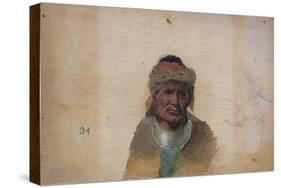 Unidentified Indian Man-John Mix Stanley-Stretched Canvas