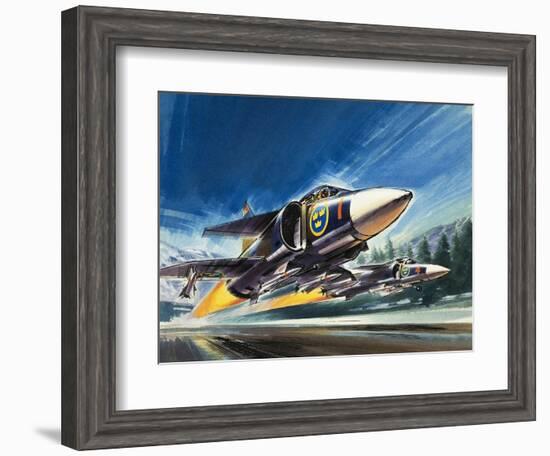 Unidentified Jet Fighter-Wilf Hardy-Framed Giclee Print