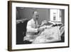 Unidentified Man Pinning a Us Map with Political Religious Bias Statistics, 1960-Walter Sanders-Framed Photographic Print