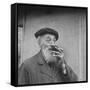 Unidentified Man Smelling a Truffle-Thomas D^ Mcavoy-Framed Stretched Canvas