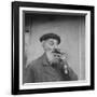 Unidentified Man Smelling a Truffle-Thomas D^ Mcavoy-Framed Photographic Print