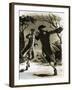 Unidentified Men Duelling with Swords in Moonlight-John Millar Watt-Framed Giclee Print