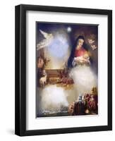 Unidentified Montage Based on the Birth of Jesus-John Millar Watt-Framed Giclee Print