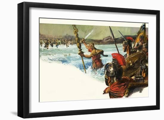 Unidentified Roman Legions Invade Britain-Alessandro Biffignandi-Framed Giclee Print