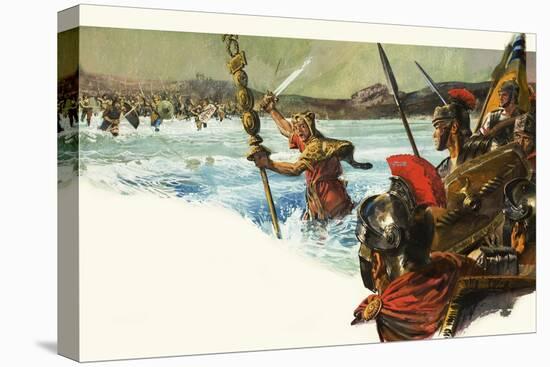 Unidentified Roman Legions Invade Britain-Alessandro Biffignandi-Stretched Canvas