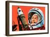 Unidentified Russian Cosmonaut-null-Framed Giclee Print