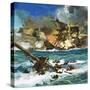 Unidentified Sailing Ship Exploding-null-Stretched Canvas