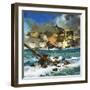 Unidentified Sailing Ship Exploding-null-Framed Giclee Print