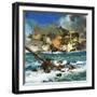 Unidentified Sailing Ship Exploding-null-Framed Giclee Print