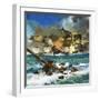 Unidentified Sailing Ship Exploding-null-Framed Giclee Print