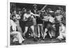 Unidentified Sailors Watch a Boxing Match in their Midst Aboard Hmas Melbourne, 1915-null-Framed Photographic Print