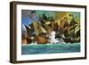 Unidentified Sea Battle-Severino Baraldi-Framed Giclee Print