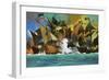 Unidentified Sea Battle-Severino Baraldi-Framed Giclee Print