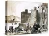 Unidentified Siege of a Castle Using a Trebuchet-null-Stretched Canvas