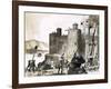 Unidentified Siege of a Castle Using a Trebuchet-null-Framed Giclee Print