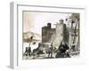 Unidentified Siege of a Castle Using a Trebuchet-null-Framed Giclee Print