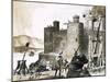 Unidentified Siege of a Castle Using a Trebuchet-null-Mounted Giclee Print