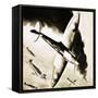 Unidentified Spitfire in Dogfight with German Fighters-null-Framed Stretched Canvas
