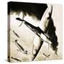 Unidentified Spitfire in Dogfight with German Fighters-null-Stretched Canvas