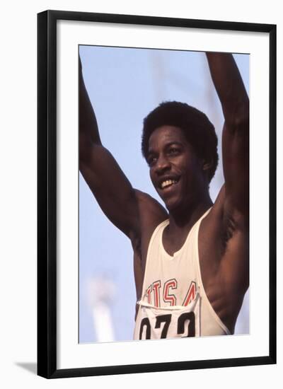 Unidentified Us Athlete at the 1972 Summer Olympic Games in Munich, Germany-John Dominis-Framed Photographic Print