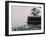 Unidentified woman looking at Lake Maggiore on a cold winter's day, Piedmont, Italian Lakes, Italy,-Alexandre Rotenberg-Framed Photographic Print