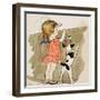 Unidentified Young Girl and Dog-Mary Brook-Framed Giclee Print