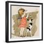 Unidentified Young Girl and Dog-Mary Brook-Framed Giclee Print