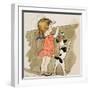 Unidentified Young Girl and Dog-Mary Brook-Framed Giclee Print