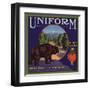 Uniform Brand - Orosi, California - Citrus Crate Label-Lantern Press-Framed Art Print