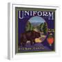 Uniform Brand - Orosi, California - Citrus Crate Label-Lantern Press-Framed Art Print