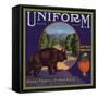 Uniform Brand - Orosi, California - Citrus Crate Label-Lantern Press-Framed Stretched Canvas