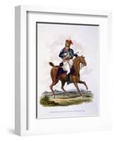 Uniform of a Private of the 15th or King's Light Dragoons (Hussars), from 'Costume of the British…-Charles Hamilton Smith-Framed Giclee Print