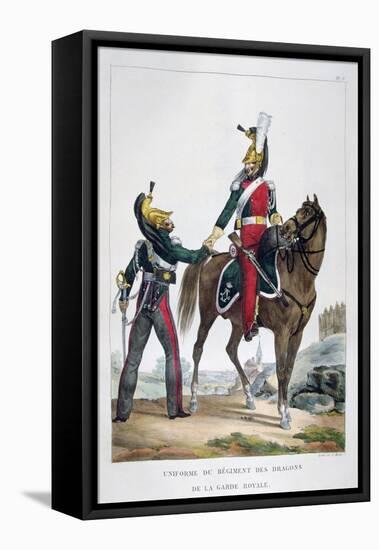 Uniform of a Regiment of Dragoons of the Royal Guard, France, 1823-Charles Etienne Pierre Motte-Framed Stretched Canvas