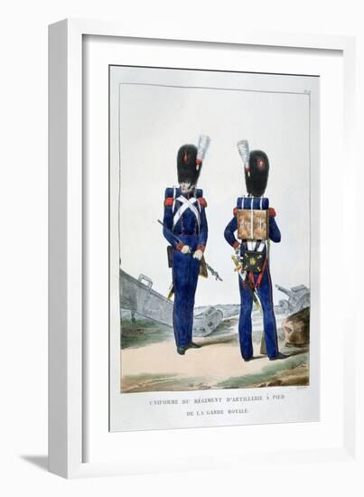 Uniform of a Regiment of Foot Artillery of the Royal Guard, France, 1823-Charles Etienne Pierre Motte-Framed Giclee Print