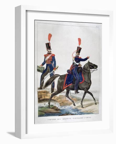 Uniform of a Regiment of Horse Artillery, France, 1823-Charles Etienne Pierre Motte-Framed Giclee Print