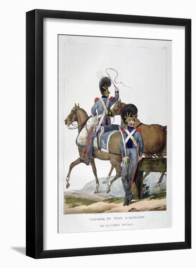 Uniform of a Regiment of Horse Artillery Train of the Royal Guard, France, 1823-Charles Etienne Pierre Motte-Framed Giclee Print