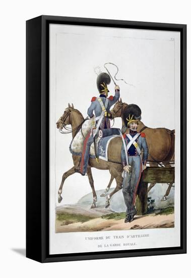 Uniform of a Regiment of Horse Artillery Train of the Royal Guard, France, 1823-Charles Etienne Pierre Motte-Framed Stretched Canvas