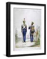 Uniform of a Regiment of Light Infantry, France, 1823-Charles Etienne Pierre Motte-Framed Giclee Print