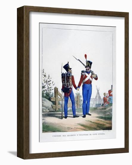 Uniform of a Regiment of Swiss Infantry, France, 1823-Charles Etienne Pierre Motte-Framed Giclee Print