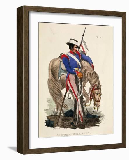 Uniform of Infantry Dragoon-Claudio Linati-Framed Giclee Print