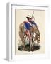 Uniform of Infantry Dragoon-Claudio Linati-Framed Giclee Print