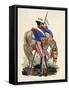 Uniform of Infantry Dragoon-Claudio Linati-Framed Stretched Canvas