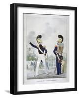 Uniform of Military Sapper-Firemen, France, 1823-Charles Etienne Pierre Motte-Framed Giclee Print