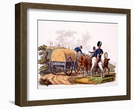 Uniform of Royal Artillery Drivers (With Wagon and Camp), from 'Costume of the British Empire,…-Charles Hamilton Smith-Framed Giclee Print