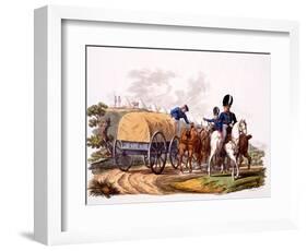 Uniform of Royal Artillery Drivers (With Wagon and Camp), from 'Costume of the British Empire,…-Charles Hamilton Smith-Framed Giclee Print